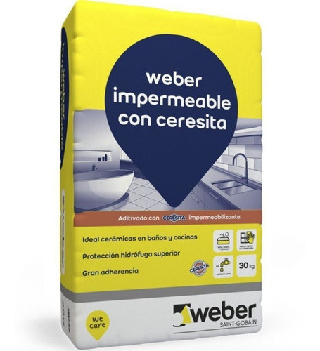 Pegamento Impermeabilizante Con Ceresita Weber 30 Kg Sibaco 0