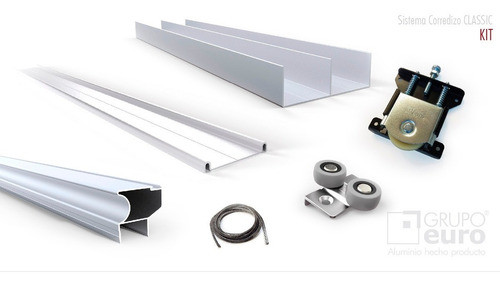 Kit Frente Integral Placard 3mts Aluminio Classic Grupo Euro 0