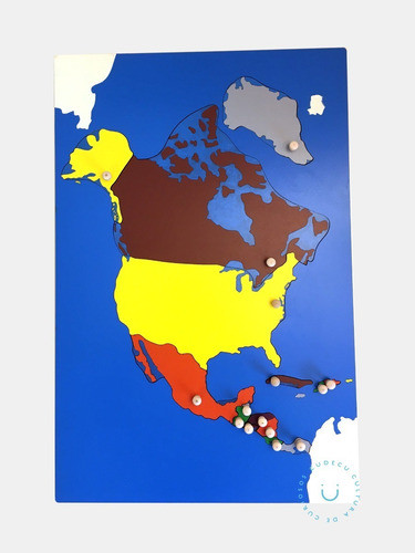 Mapa América Del Norte Montessori 0
