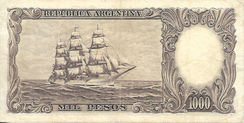 Bottero 2169 $ 1000 Moneda Nacional Reposicion Mb+ Palermo 1