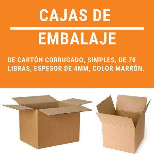 Caja Cartón Embalaje 60x40x40 Mudanza Simple X50 Unidades 1
