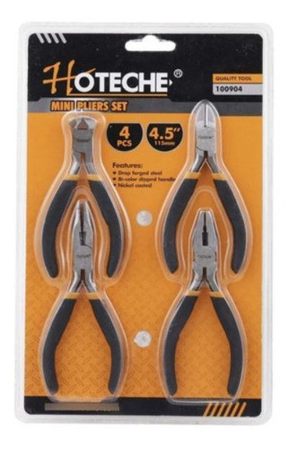 Juego Mini Pinzas 115mm 4 Piezas Hoteche - Ynter 0