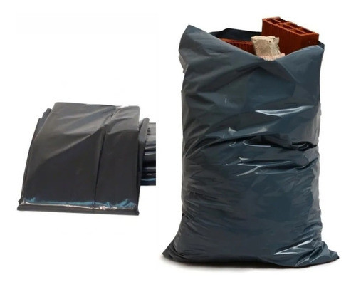 200 Bolsas Negras Para Barracas - 48 X 62 Cm - 70 Micras 1