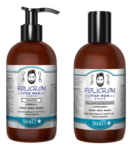 Kit Silkey Barberia - Shampoo Purify  + Balsamo After Shave 0