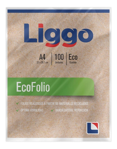 Liggo Folios A4 Eco Folio 21x29,7cm Unidad X 100 Folios 0