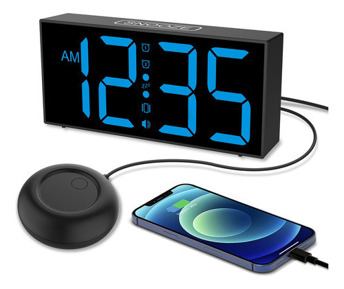 Netzu Reloj Despertador Vibratorio Para Durmientes Pesados, 0