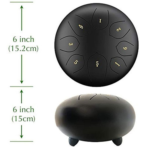 Tambor De Lengua De Acero Luvay - 6 Pulgadas 8 Notas - Instr 0