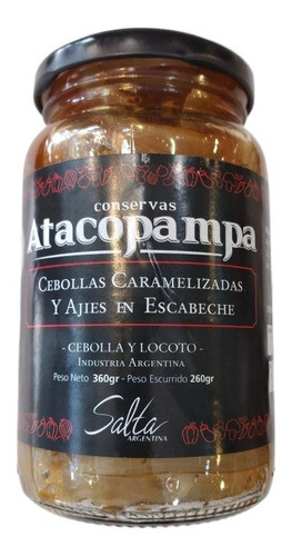 Cebolla Caramelizada Y Ajies En Escabeche Atacopampa 360g X3 1