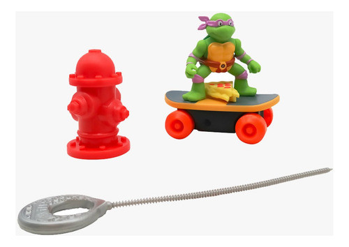 Figura Tortuga Ninja Donatello Skate Con Accesorios 1