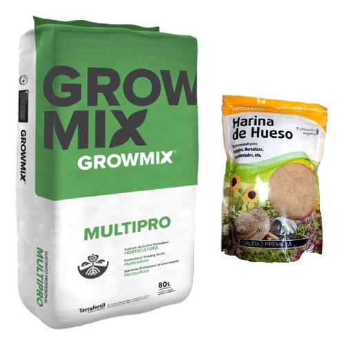 Sustrato Growmix Multipro 80lt Harina De Hueso Lj 500gr 0