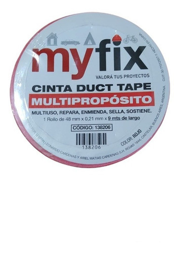 Cinta Ductape My Fix Rojo X 6 Rollos (ing Maschwitz) 1