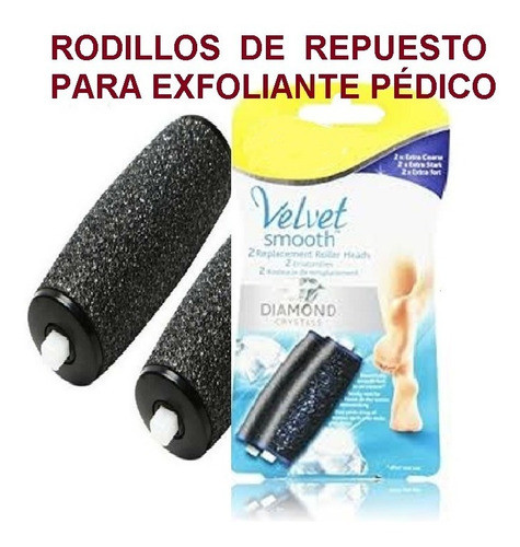 8 Repuesto Rodillo Exfoliante Pédico Pulidor Saca Dureza Pie 1