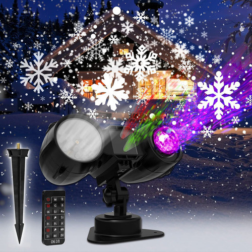 Luces De Proyector De Navidad Para Exteriores, Luz De Copo D 0