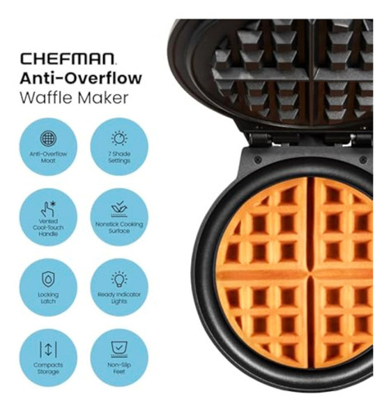 Chefman - Waflera Anti-desbordamiento Para Wafles 1