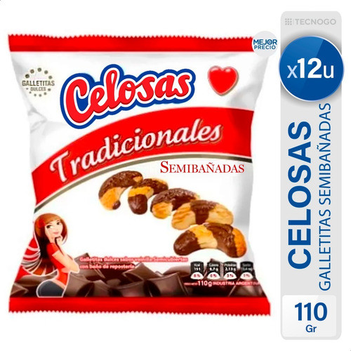 Galletitas Celosas Tradicionales Semibañadas - Pack X12 0