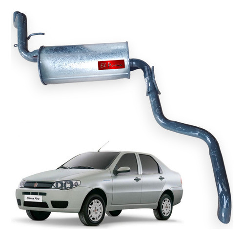 Silenciador Trasero Fiat Siena 1.4 Fire 2007-2014 Reforzado 0