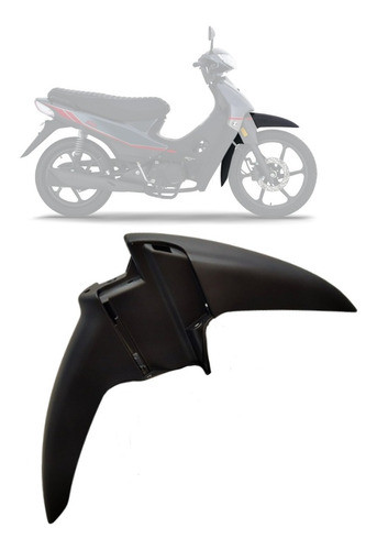 Guardabarro Delantero Zanella Zb 110 Original Negro Mate 0