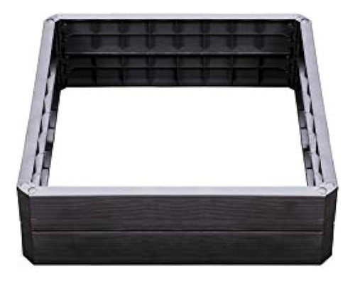 Exaco 645117-np Ergo Square Modular Raised Garden Flower Bed 0