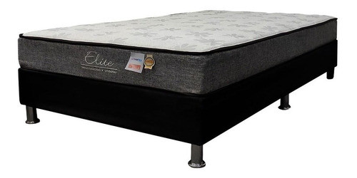 Sommier 2 Plazas Resortes Pocket Tapizado Tela Lino 22cm 0