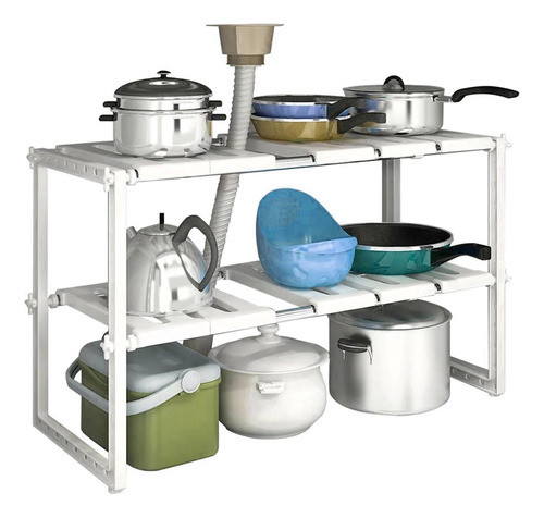 Estante Mesa Organizador Bajo Fregadero Pileta Bacha Mesada 0