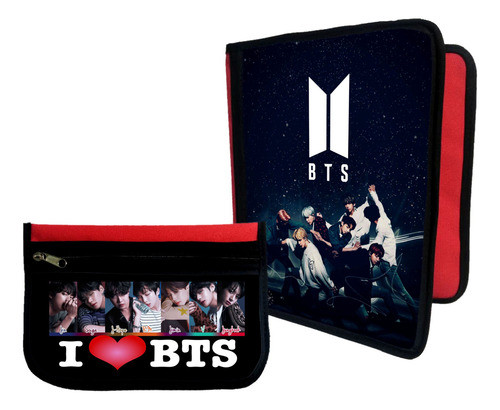 Combo Carpeta + Cartuchera Bts  K-pop #352 0