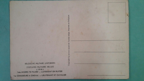 Postal Antigua Soldados De Caballería Militar 1