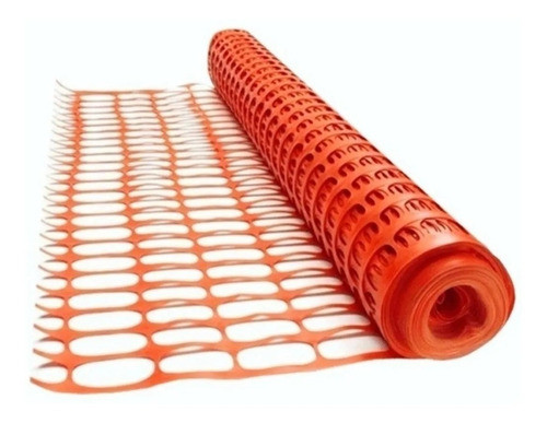 Malla Seguridad Naranja Señalización Rollo 50 Metros Obra 1