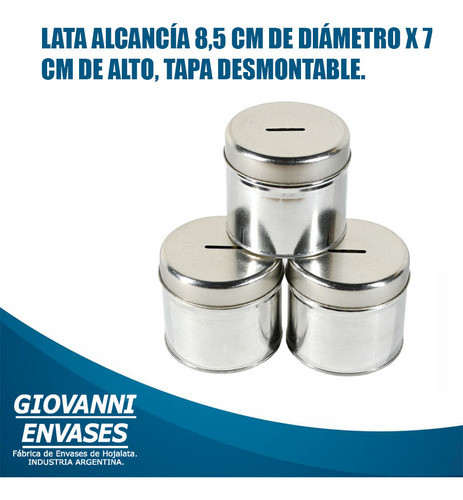 Latas Alcancias 8.5x7 X 25u. 1