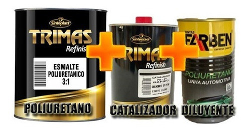 Pintura Automotriz Auto Poliuretano Blanco + Cat. + Diluy 1l 0