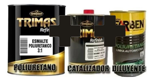 Pintura Automotriz Auto Poliuretano Blanco + Cat. + Diluy 1l 0
