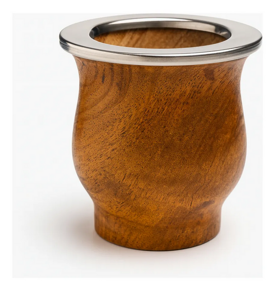 Matesur Wide-Mouth Algarrobo Mate with Stainless Steel Virola