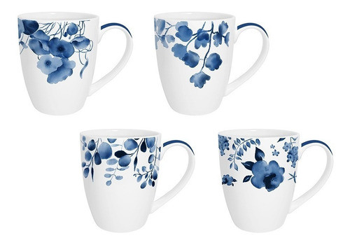 Mug Bombe 340ml Flores Azules 0