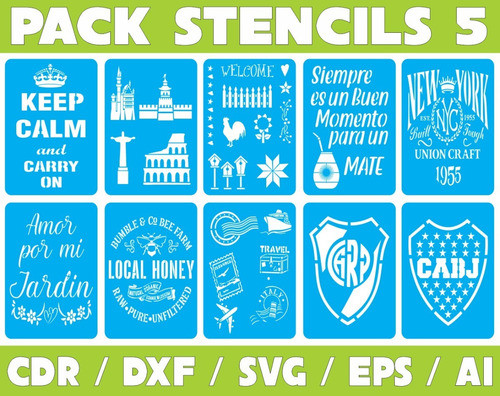 Pack De Vectores Corte Laser - 200 Stencils Variados N°5 0