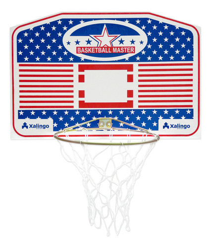 Tablero De Basket De Madera, Aro De Metal 37cm, Xalingo, En 1