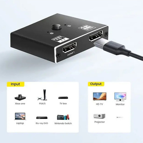 Adaptador Switch Splitter Hdmi Bidireccional 2x1 Calidad 4k 1