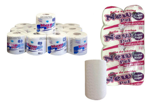 Rollo Cocina X 8uni + Papel Higienico 12x80mts Tisue 0