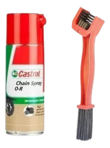 Lubricante Cadena Moto Chain Spray O-r 400ml Castrol+cepillo 0