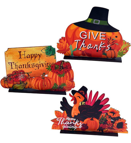 Operseven 3 Piezas Decoraciones De Mesa De Madera De Acción 0