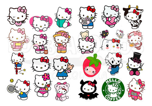 Pack Stickers - Hello Kitty  X 24 Unidades - L3p 1