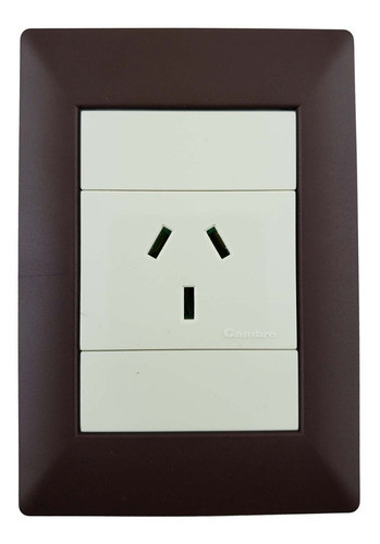 Llave Armada 1 Toma Simple 10a Tapa Bordeaux Cambre Xxii 0