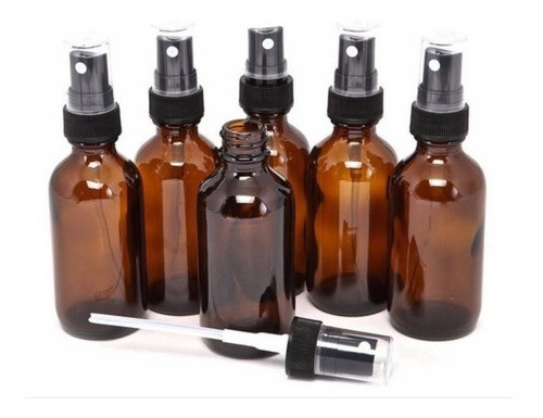 Frasco De Vidrio Ámbar 100ml Tapa C/spray Atomizador Packx30 0