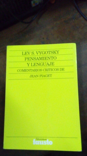 Libro Pensamiento Y Lenguaje    Lev Vygotsky 0