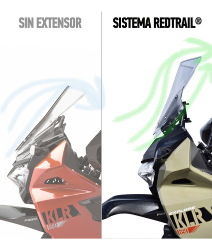 Kawasaki Klr 650 G3 Soporte Regulable De Parabrisas Aluminio 1