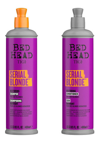 Tigi Bed Head Kit Serial Blonde Shampoo Acondicionador 400ml 0