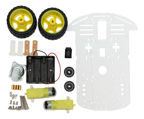 Kit Chasis Robot Auto Smart Car 2wd 2 Motores + Rueda Loca 1