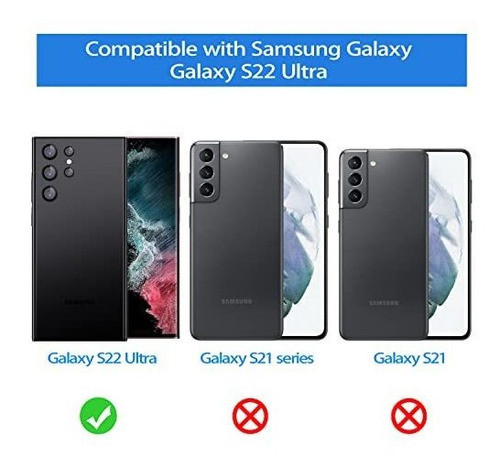 Protectores De Lentes Para Galaxy S22 Ultra Vidrio T/ Metal 1