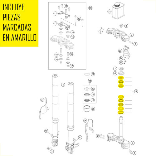Kit Rulemanes Direccion Husqvarna Vitpilen - Svartpilen 411 1