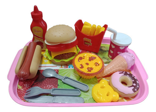 Juego De Comidas Rápidas Y Bandeja 0