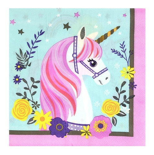 Servilleta Unicornio Glam X 20 Un. - Cumpleaños 0