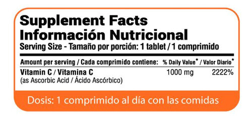 C-1000 Mg 50 Comprimidos 1